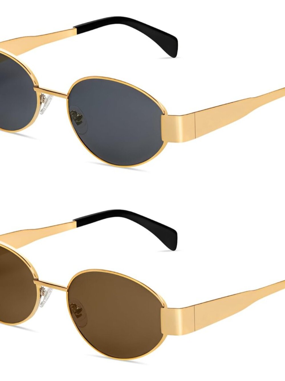 High-Fashion Retro Oval Sunglasses - UV400 Protection & Lightweight Comfort